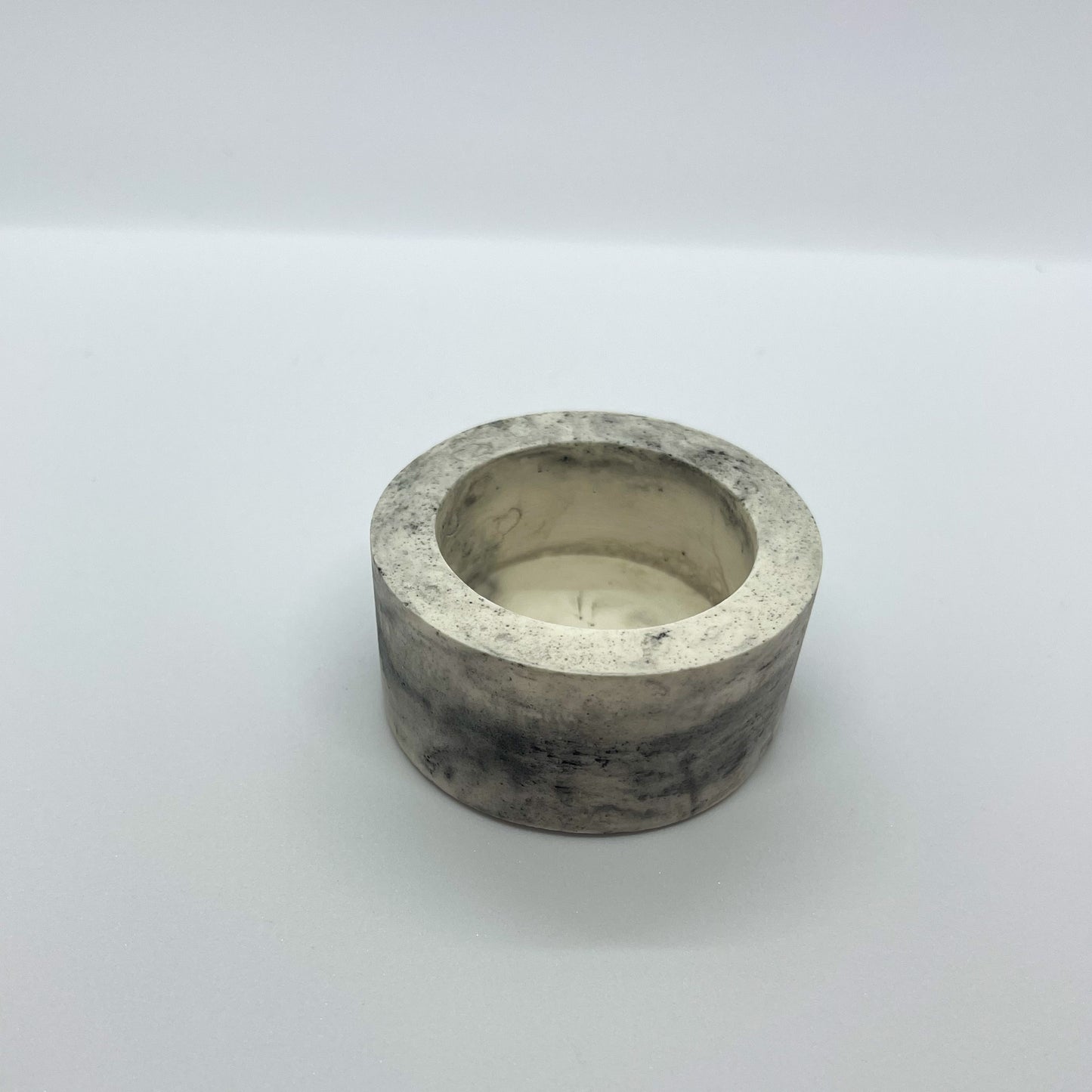 theelichthouder - wit/zwart marble