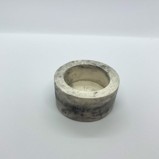 theelichthouder - wit/zwart marble